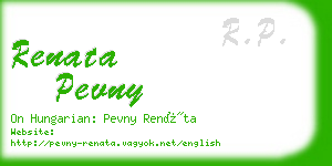 renata pevny business card